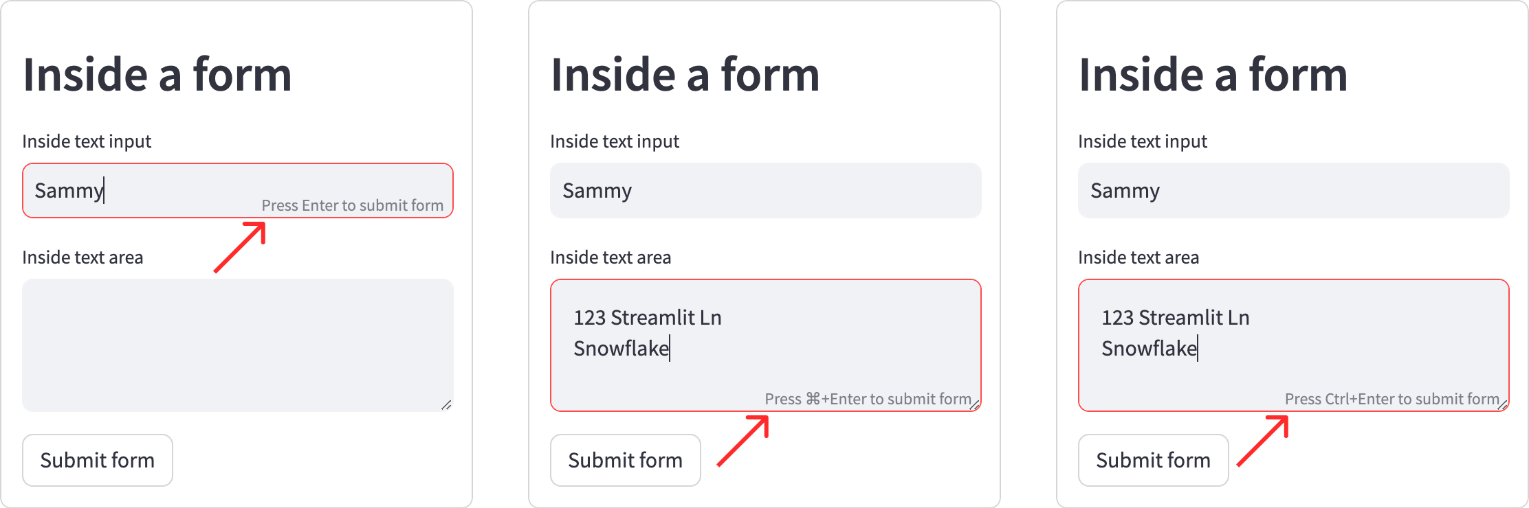 Keyboard-submit forms