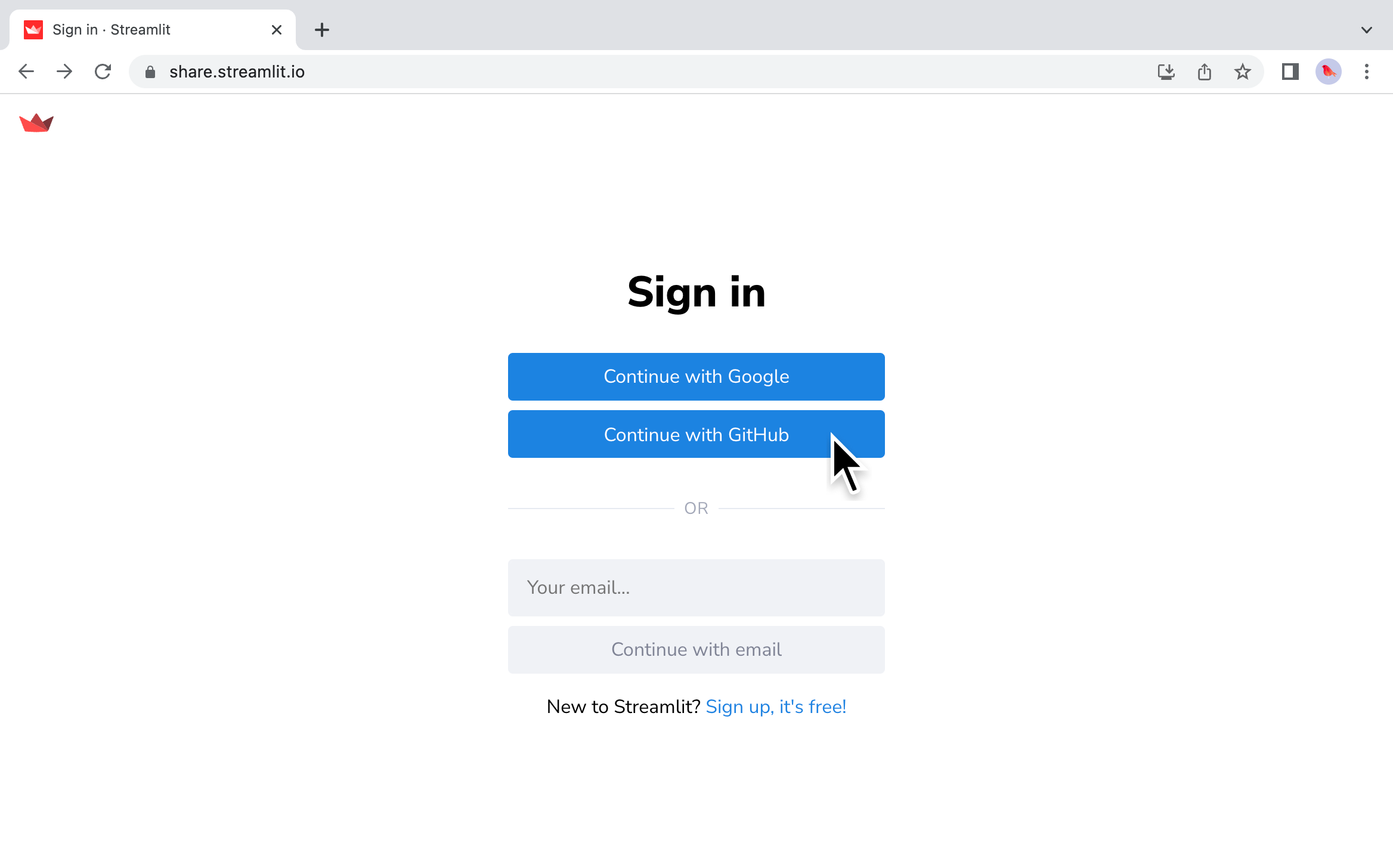 GitHub sign-in